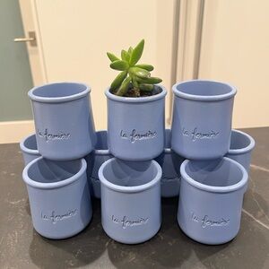 9 adorable lavender La Fermiere pots with drainage hole for plants & succulents